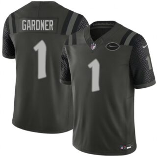 Men's New York Jets #1 Ahmad Gardner Black 2025 F.U.S.E. Rivalry Series Vapor Limited Football Stitched Jersey