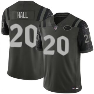Men's New York Jets #20 Breece Hall Black 2025 F.U.S.E. Rivalry Series Vapor Limited Football Stitched Jersey