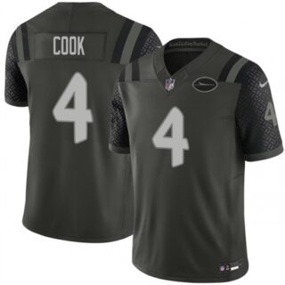 Men's New York Jets #4 Brady Cook Black 2025 F.U.S.E. Rivalry Series Vapor Limited Football Stitched Jersey