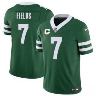Men's New York Jets #7 Justin Fields Green 2025 F.U.S.E. With 2-Star C Vapor Untouchable Limited Football Stitched Jersey