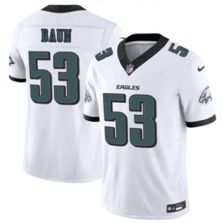 Men's Philadelphia Eagles #53 Zack Baun White 2025 F.U.S.E. Vapor Untouchable Limited Football Stitched Jersey