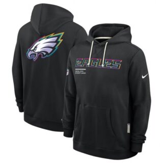Men's Philadelphia Eagles Black 2025 Crucial Catch Dri-FIT Hoodie