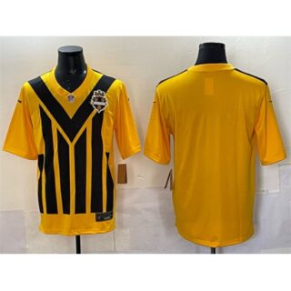 Men's Pittsburgh Steelers Blank Gold 1933 Throwback Alternate Football Stitched Jersey