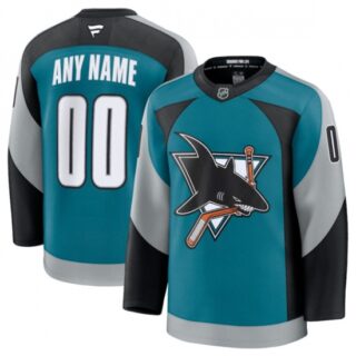 Men's San Jose Sharks Active Player Custom Teal 2025 Alternate Stitched Hockey Jersey
