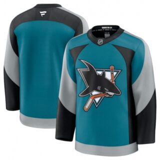 Men's San Jose Sharks Blank Teal 2025 Alternate Stitched Hockey Jersey