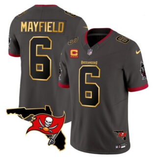 Men's Tampa Bay Buccaneers #6 Baker Mayfield Grey Vapor Untouchable Limited Stitched NFL Jersey