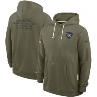 Men's Tennessee Titans Olive 2025 Salute to Service Pullover Hoodie