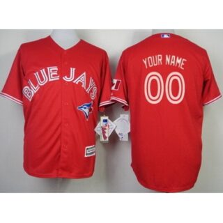 Men's Toronto Blue Jays Majestic Scarlet Flex Base Authentic Collection Custom Jersey