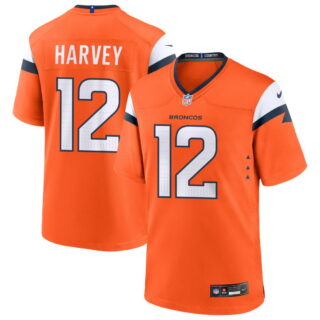 Men's Denver Broncos #12 RJ Harvey Orange 2025 Game Stitched Football Jersey