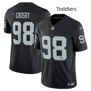 Toddlers Las Vegas Raiders #98 Maxx Crosby Black Jersey