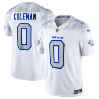 Women's Buffalo Bills #0 Keon Coleman White 2025 F.U.S.E. Rivalries Vapor Untouchable Stitched Football Jersey(Run Small)