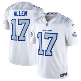 Women's Buffalo Bills #17 Josh Allen White 2025 F.U.S.E. Rivalries Vapor Untouchable Stitched Football Jersey(Run Small)