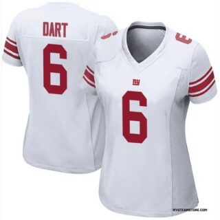 Women New York Giants #6 Jaxson Dart White 2025 Draft F U S E Vapor Untouchable Limited Stitched Jersey