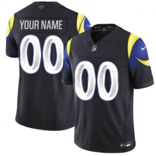 Women's Los Angeles Rams Active Player Custom Black 2025 F.U.S.E. Rivalry Series Vapor Limited Football Stitched Jersey
