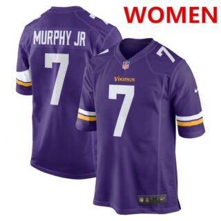 Women's Minnesota Vikings #7 byron murphy jr. nike purple nfl game jersey