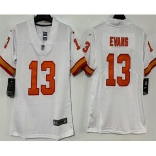 Women's Tampa Bay Buccaneers #13 Mike Evans Limited White Throwback Vapor Jersey