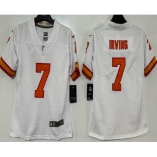 Women's Tampa Bay Buccaneers #7 Bucky Irving Limited White Throwback Vapor Jersey