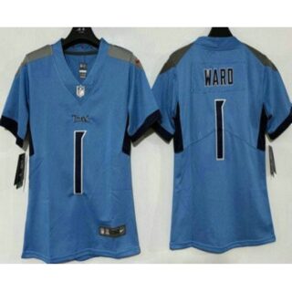Women's Tennessee Titans #1 Cameron Ward Limited Blue Vapor Jersey