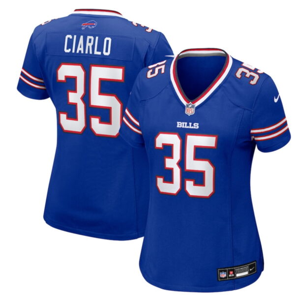 Women's Buffalo Bills #35 Jimmy Ciarlo Royal Team Game Jersey