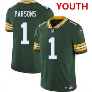 Youth Green Bay Packers #1 Micah Parsons Green 2025 Vapor Untouchable Limited Football Stitched Jersey
