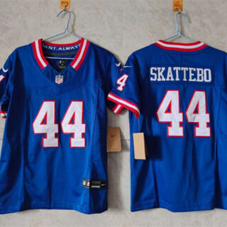Youth New York Giants #44 Cam Skattebo Blue 2025 Draft F.U.S.E. Throwback Untouchable Limited Stitched Jersey