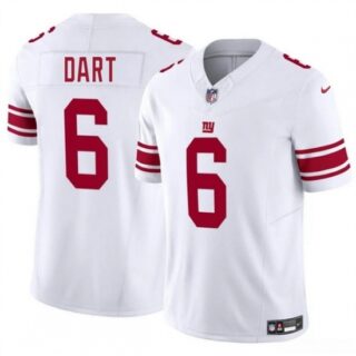 Youth New York Giants #6 Jaxson Dart White 2025 Draft F U S E Vapor Untouchable Limited Stitched Jersey