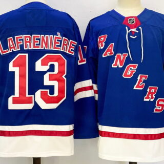 Youth New York Rangers #13 Alexis Lafreniere Royal 2024-25 Home Hockey Jersey