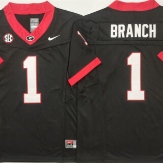 Georgia Bulldogs #1 Zachariah Branch Black F.U.S.E. Stitched Jersey