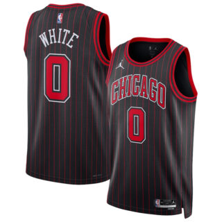 Men's Chicago Bulls #0 Coby White White 202 25 City Edition Stitched Basketball Jersey