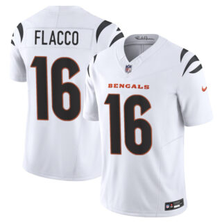 Men's Cincinnati Bengals #16 Joe Flacco White 2025 F.U.S.E. Vapor Untouchable Limited Stitched Football Jersey