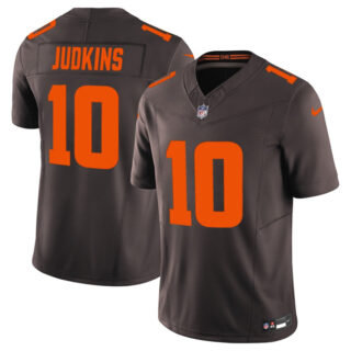 Men's Cleveland Browns #10 Quinshon Judkins Brown 2025 F.U.S.E. Alpha Dawg Limited Stitched Football Jersey