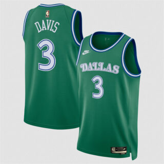 Men's Dallas Mavericks #3 Anthony Davis Green 2025 Classic Edition Stitched Basketball Jersey