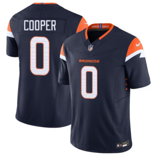 Men's Denver Broncos #0 Jonathon Cooper Navy F.U.S.E. Vapor Limited Stitched Football Jersey