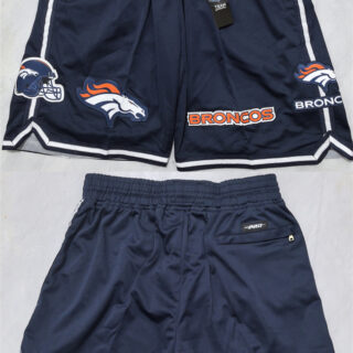 Men's Denver Broncos Navy Shorts(Run Small)
