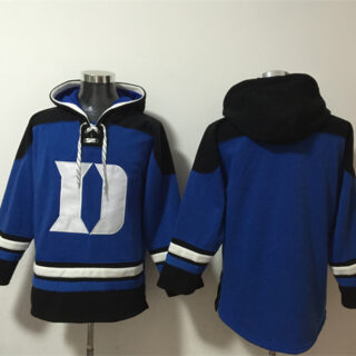 Men's Duke Blue Devils Blank Royal Ageless Must-Have Lace-Up Pullover Hoodie