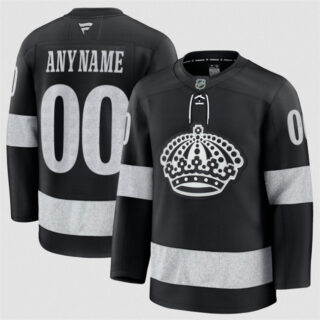 Men's Los Angeles Kings Custom Black Alternate Stitched Hockey Jersey