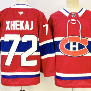 Men's Montreal Canadiens #72 Arber Xhekaj Red 2024-25 Stitched Jersey