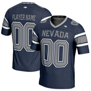 Men's Nevada Wolf Pack ACTIVE PLAYER Custom Navy Stitched Football Jersey