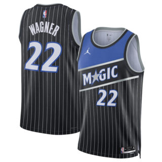 Men's Orlando Magic #22 Franz Wagner Black 2025 Statement Edition Stitched Basketball Jersey