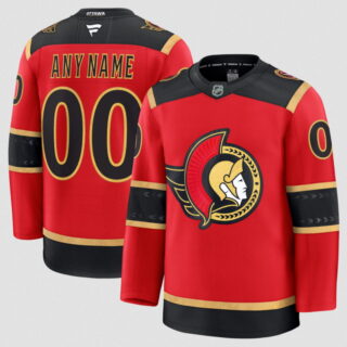 Men's Ottawa Senators Custom Red AlternateStitched Hockey Jersey