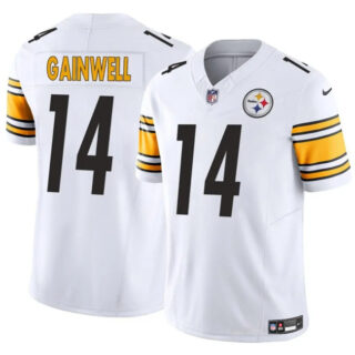 Men's Pittsburgh Steelers #14 Kenneth Gainwell White 2025 F.U.S.E. Vapor Limited Stitched Football Jersey