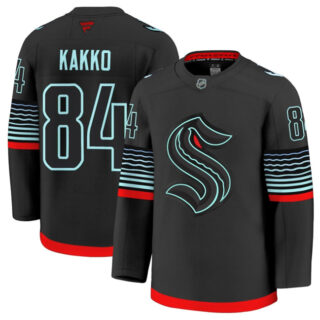 Men's Seattle Kraken #84 Kaapo Kakko Black Alternate Stitched Hockey Jersey