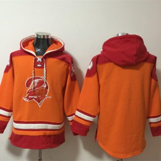 Men's Tampa Bay Buccaneers Blank Orange Red Ageless Must-Have Lace-Up Pullover Hoodie