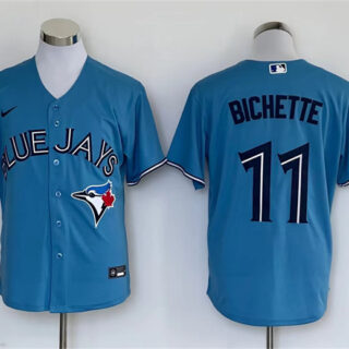 Men's Toronto Blue Jays #11 Bo Bichette Blue Cool Base Stitched Baseball Jersey
