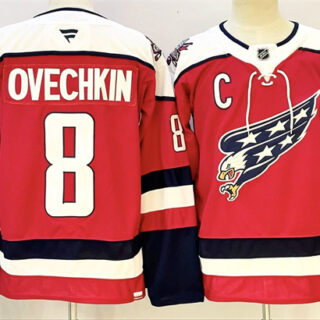 Men's Washington Capitals #8 Alexander Ovechkin Navy With C Patch Stitched Hockey Jersey
