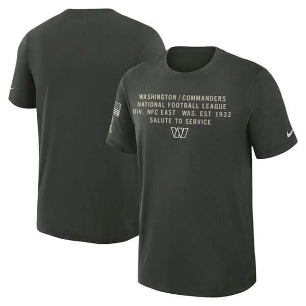 Men's Washington Commanders Dark Green 2025 Salute to Service Sideline Slub Dri-FIT T-Shirt
