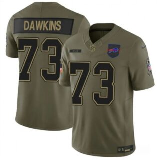 Men's Buffalo Bills #73 Dion Dawkins Olive 2025 F.U.S.E. Salute to Service Limited Football Stitched Jersey