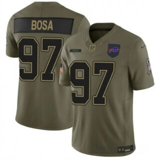 Men's Buffalo Bills #97 Joey Bosa Olive 2025 F.U.S.E. Salute to Service Limited Football Stitched Jersey