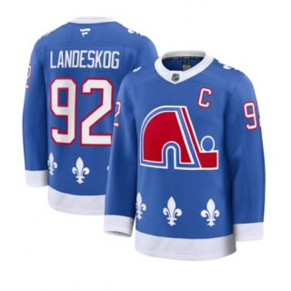 Men's Colorado Avalanche #92 Gabriel Landeskog Blue 2025 With C Alternate Stitched Jersey