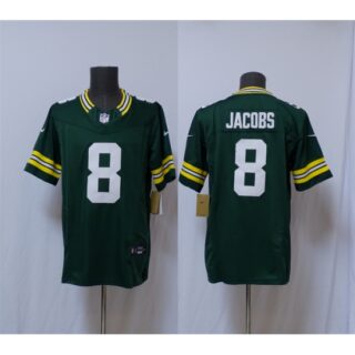Men's Green Bay Packers #8 Josh Jacobs Green Vapor 2025 F.U.S.E. Limited Football Stitched Jersey